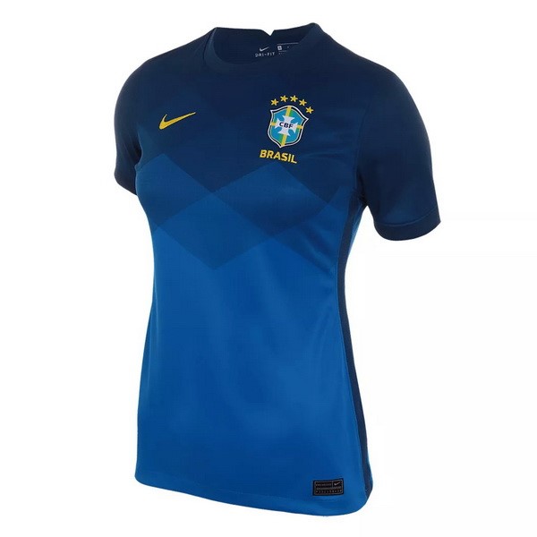 Camiseta Brasil Replica Segunda Ropa Mujer 2021 Azul